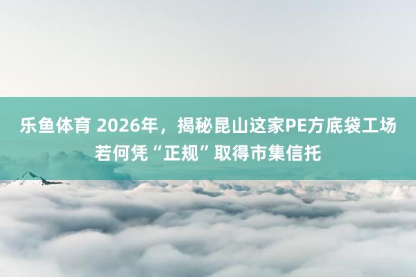 乐鱼体育 2026年，揭秘昆山这家PE方底袋工场若何凭“正规”取得市集信托