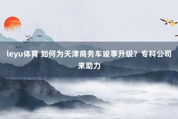 leyu体育 如何为天津商务车竣事升级？专科公司来助力
